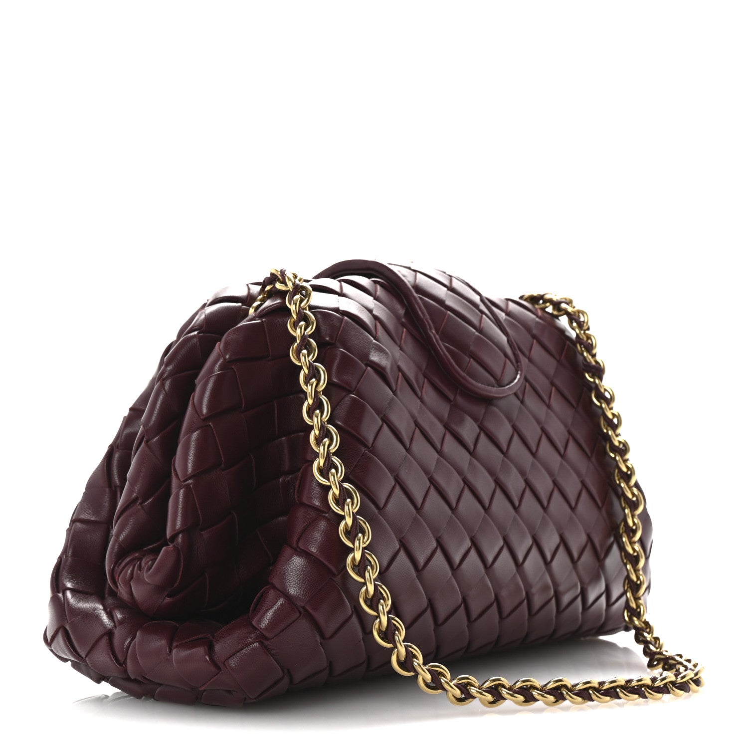 Bottega Veneta Nappa Intrecciato Teen The Lauren 1980 Clutch With Chain Barolo 3 of 11