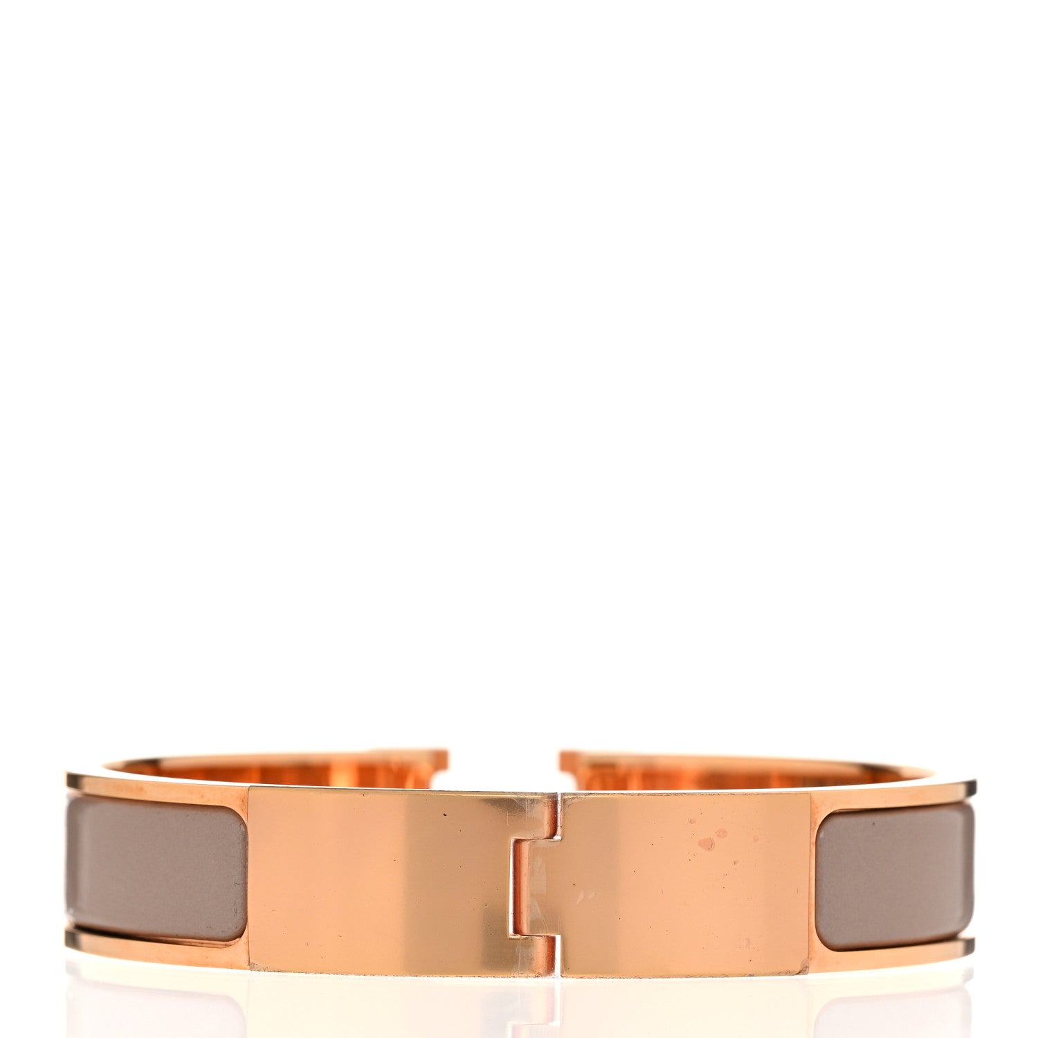 Hermes Enamel Narrow Clic Clac H Bracelet PM Marron Glace 3 of 5