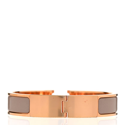 Hermes Enamel Narrow Clic Clac H Bracelet PM Marron Glace 3 of 5