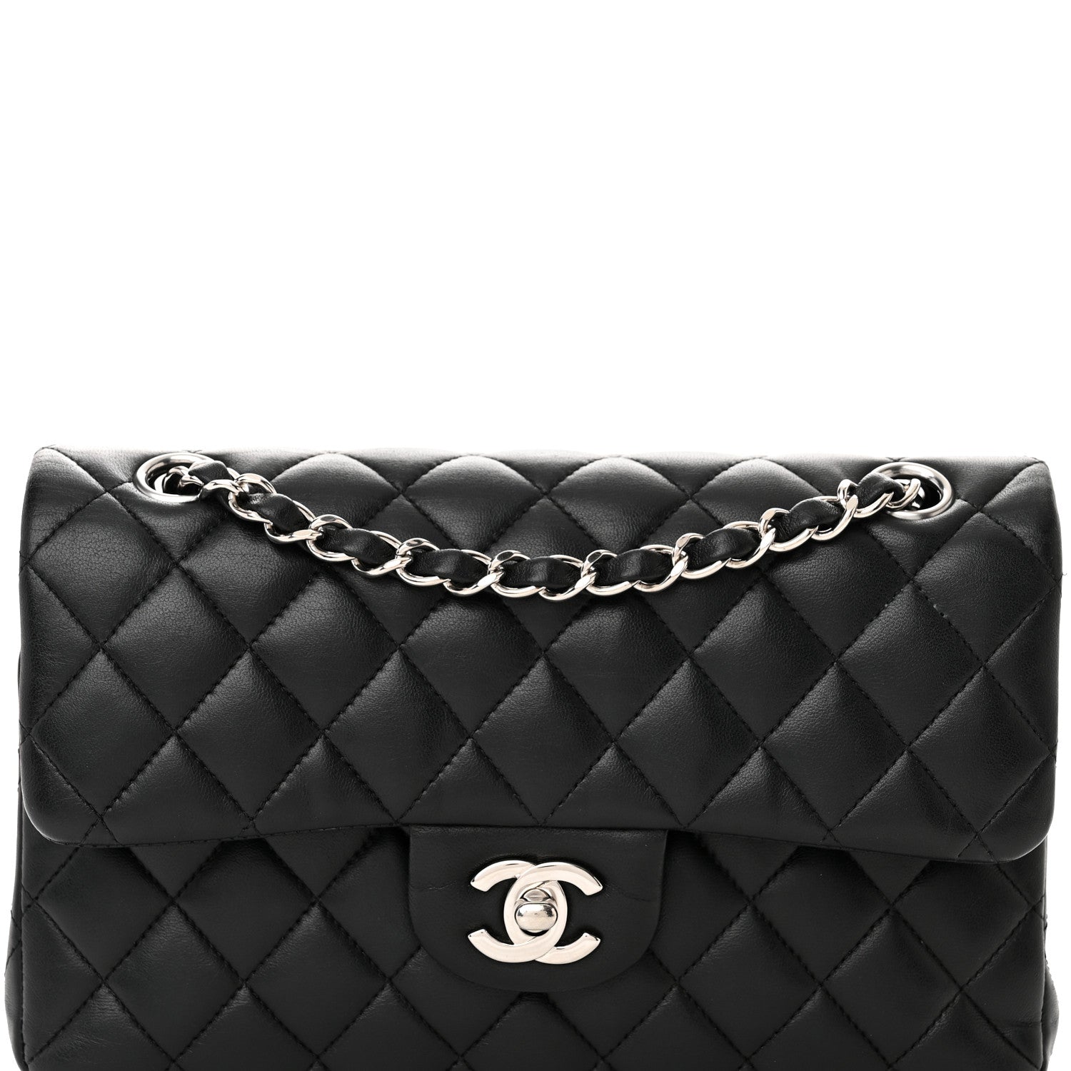Chanel Lambskin Quilted Small Double Flap Black 8 of 17