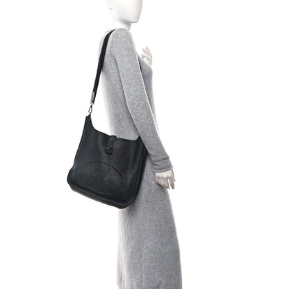 Hermes Taurillon Clemence Evelyne II GM Black 2 of 9