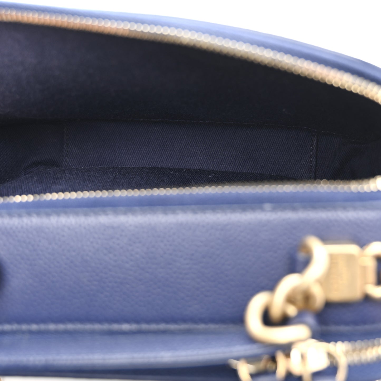 Caviar Quilted Small Camera Bag Blue