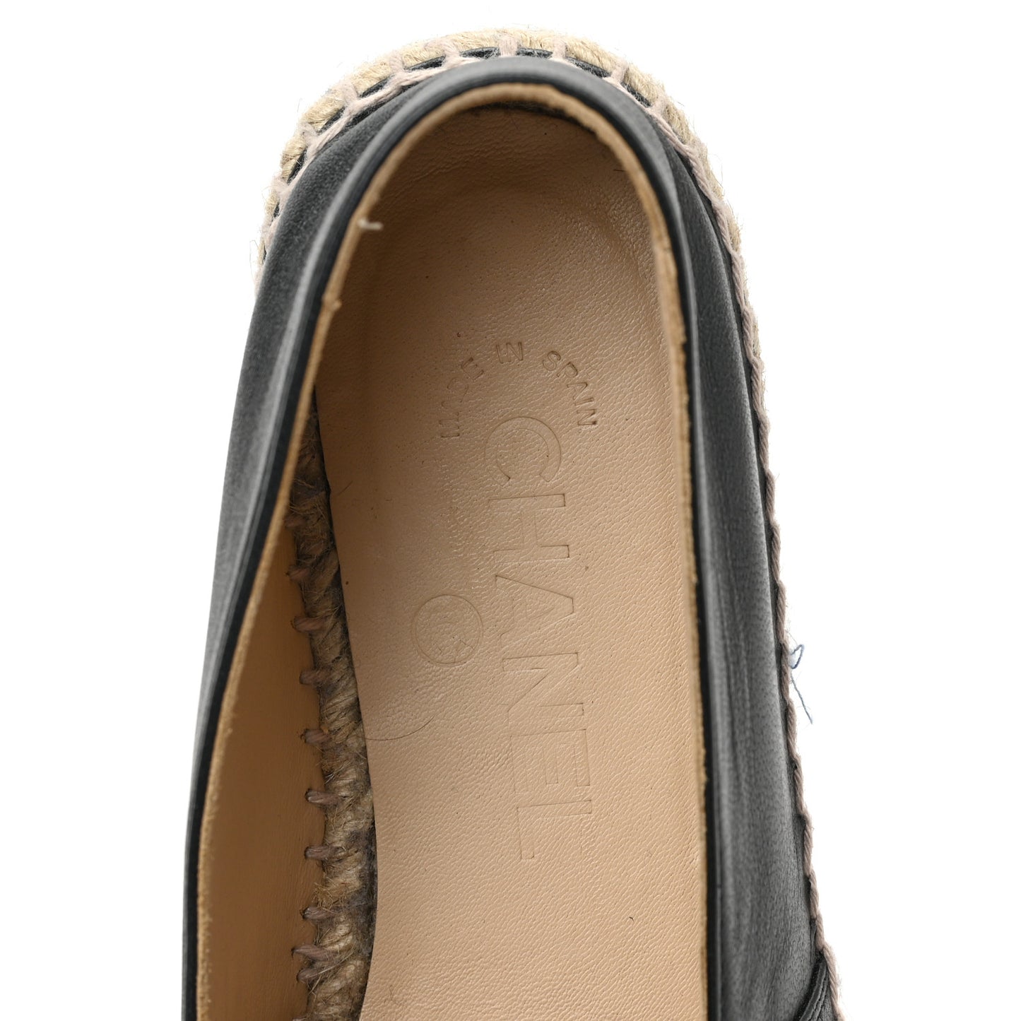 Lambskin CC Espadrilles 38 Black