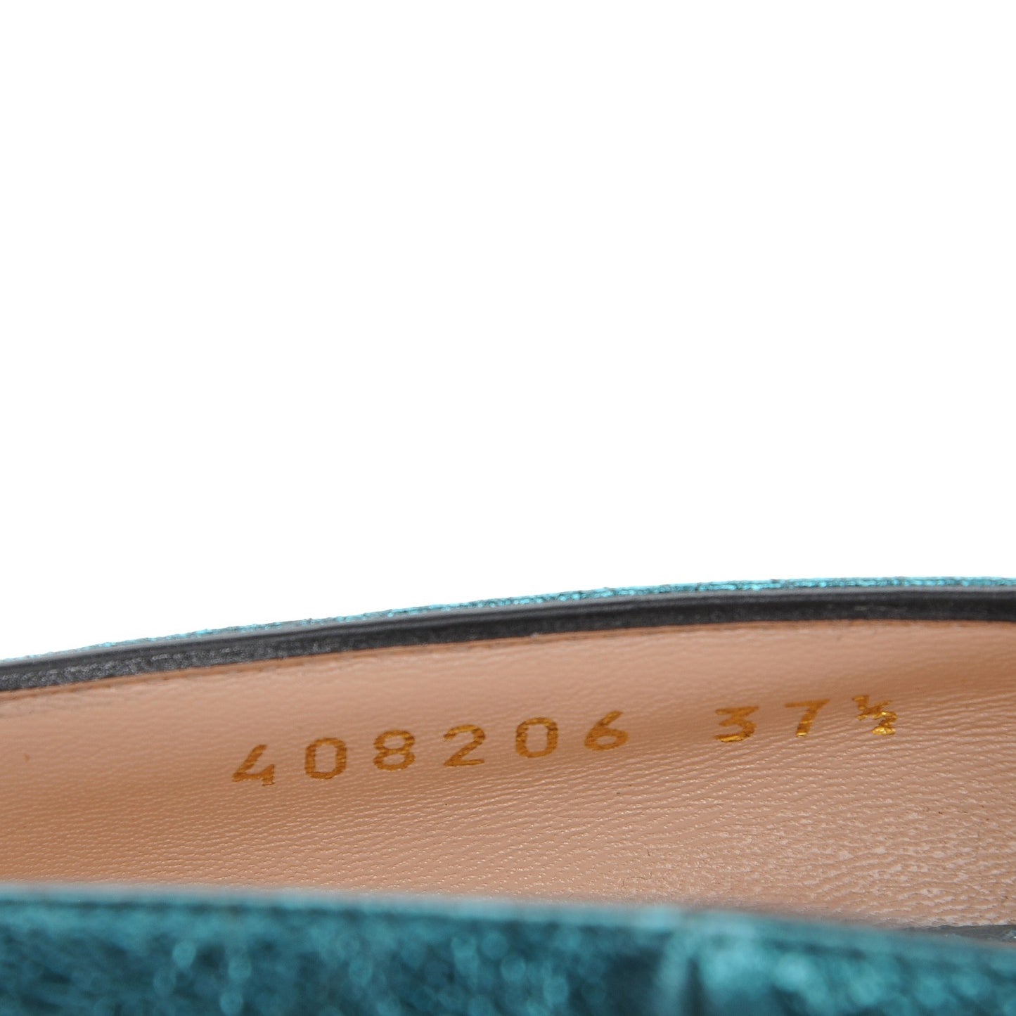 Galassia GG Marmont Fringe 105mm Loafer Pumps 37.5 Turchese