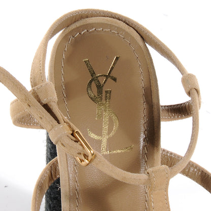 Saint Laurent Gipsy 105 Platform Cage Espadrille Sandals 10 5 of 12