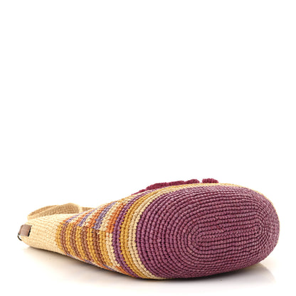 Loewe Raffia Paula's Ibiza Rainbow Slit Tote Bag Natural Multicolor 4 of 9