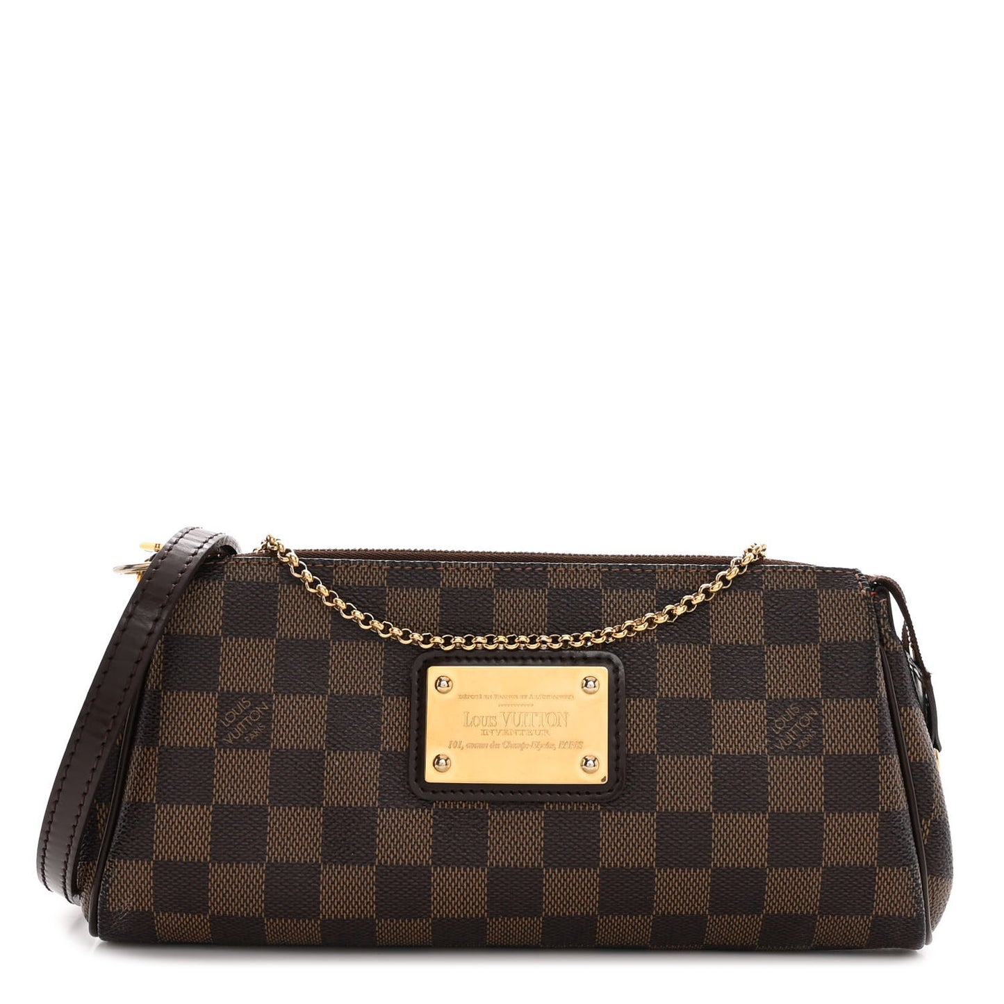 LOUIS VUITTON Damier Ebene Eva Clutch