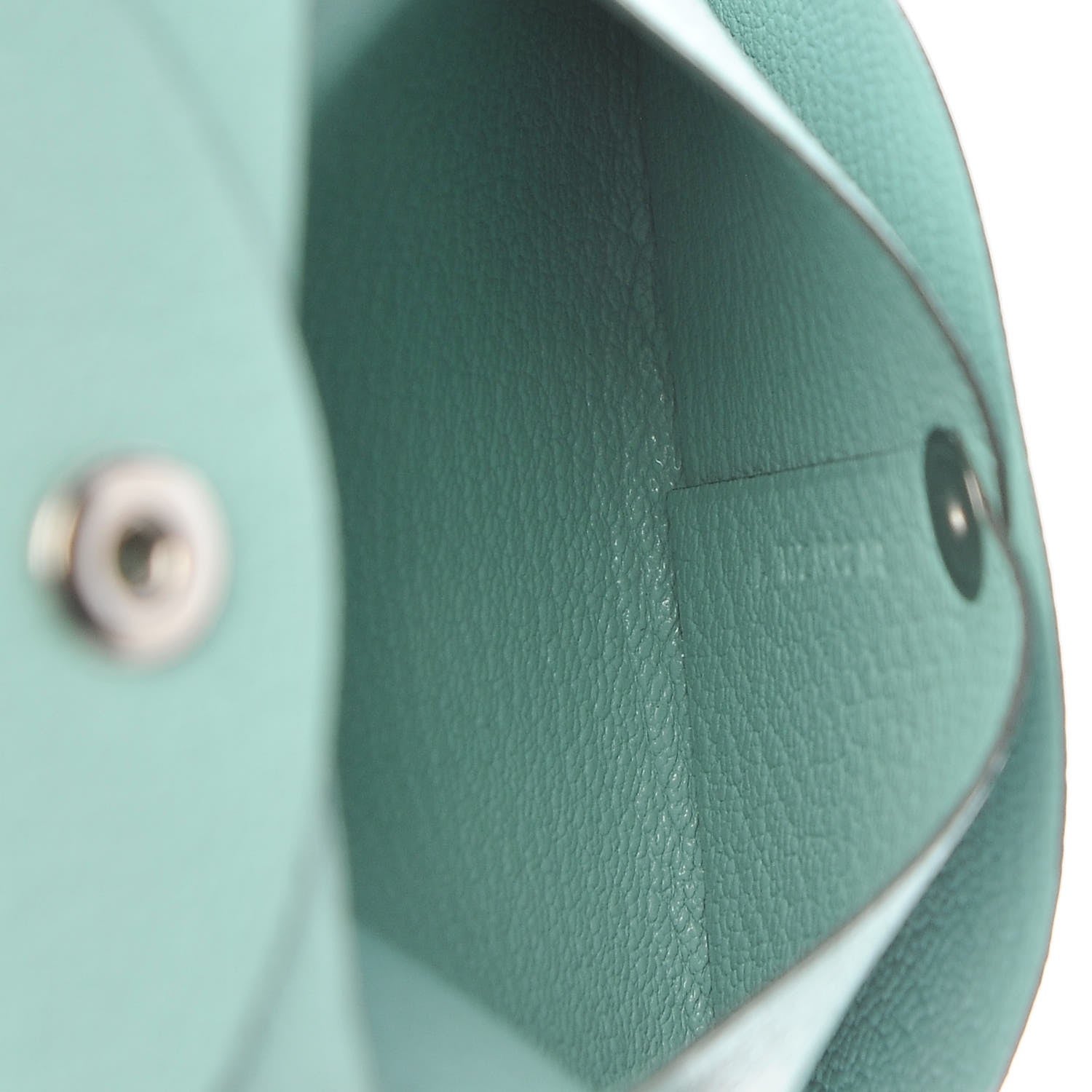 Hermes Chevre Mysore Bastia Coin Purse Aqua 5 of 8
