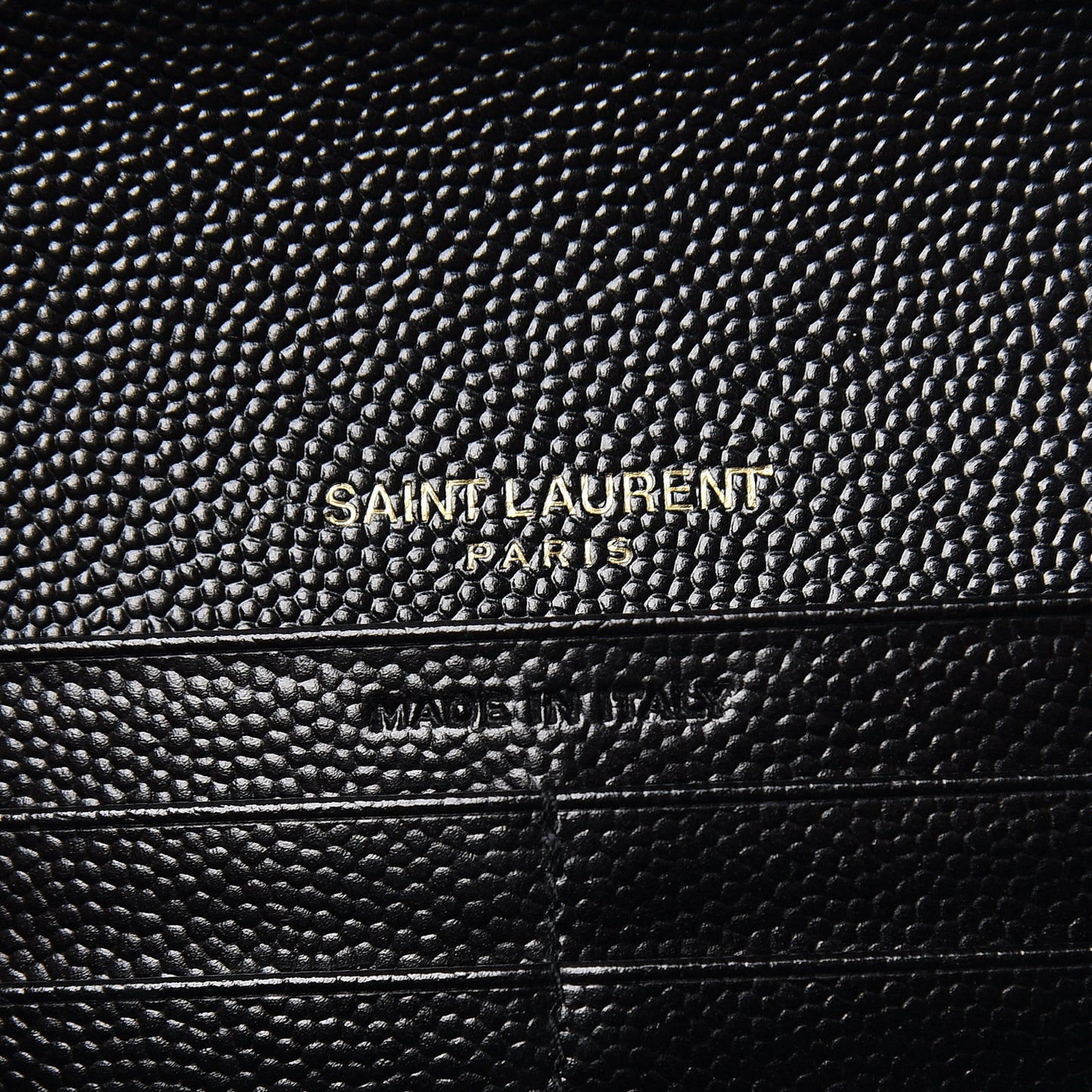 Grain De Poudre Matelasse Chevron Monogram Flap Wallet Black