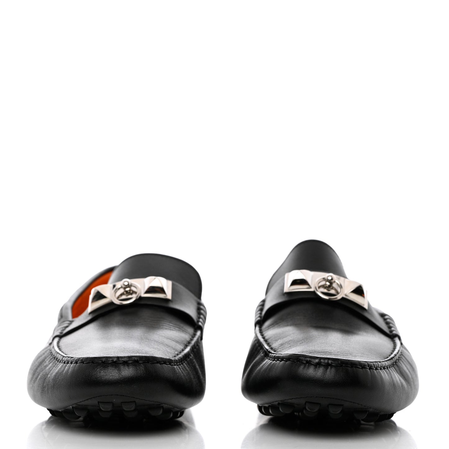 Supple Calfskin Mens Irving Driving Moccasin Loafers 42 Black