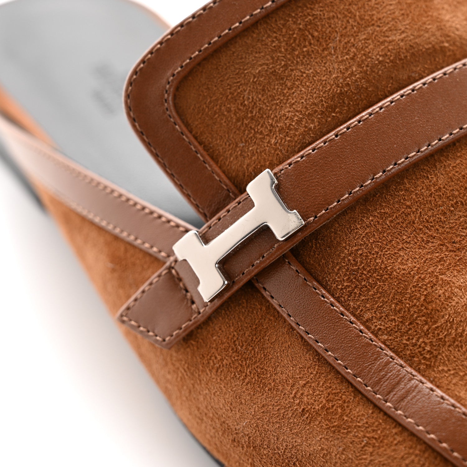 Hermes Suede Goatskin Groupie Mules 39 Brun Amourette 10 of 14
