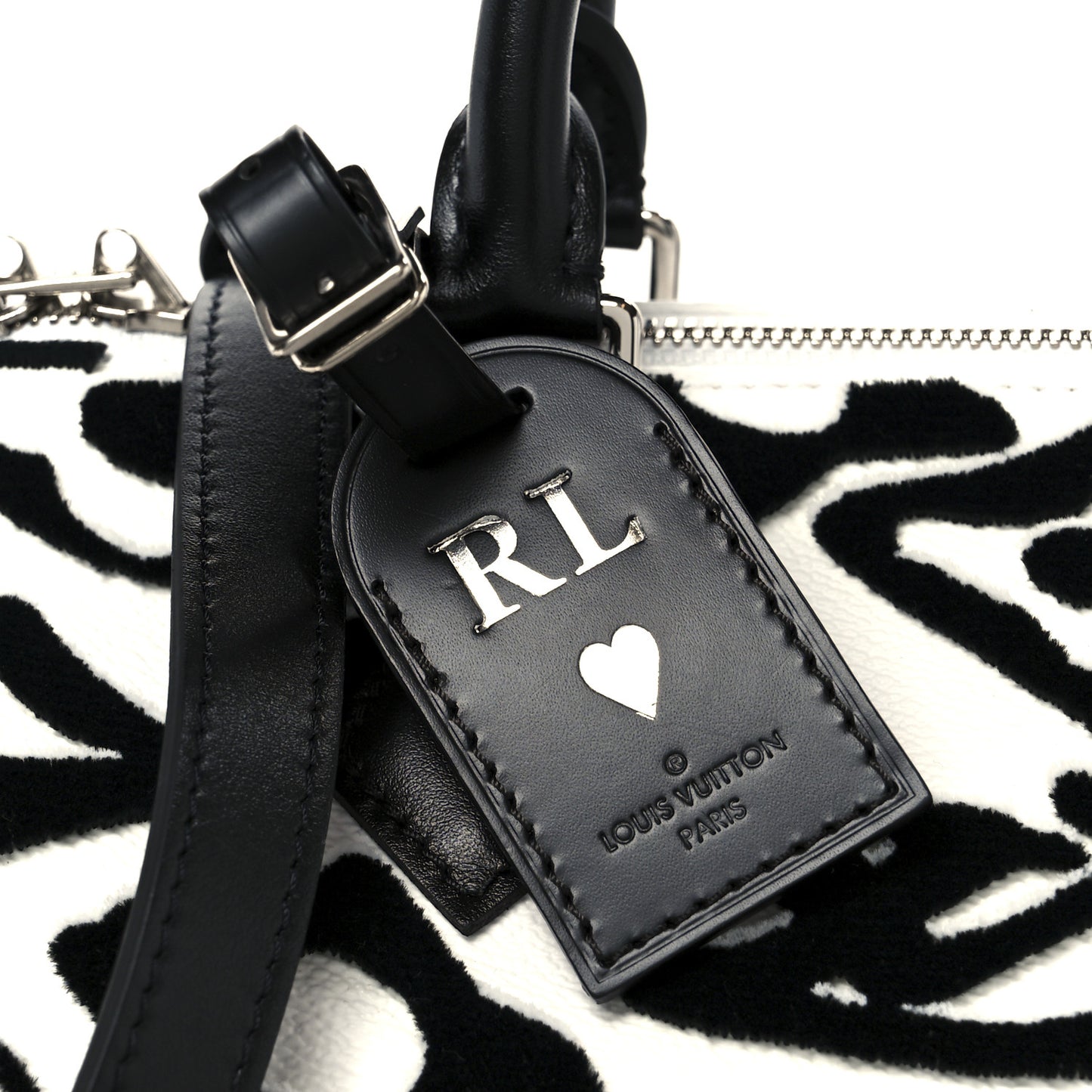 X UF Tufted Monogram Speedy Bandouliere 25 White Black