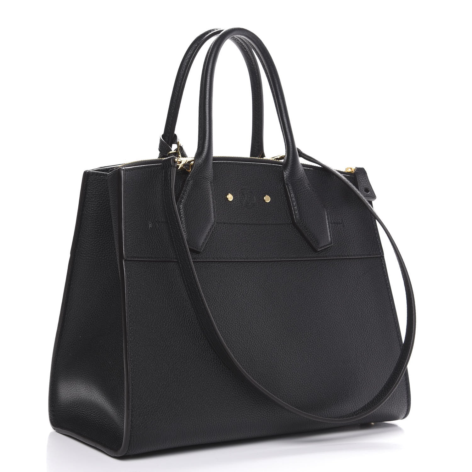Louis Vuitton Calfskin City Steamer MM Black 2 of 9