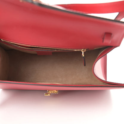 Gucci Calfskin Medium Sylvie Top Handle Bag Hibiscus Red 5 of 12