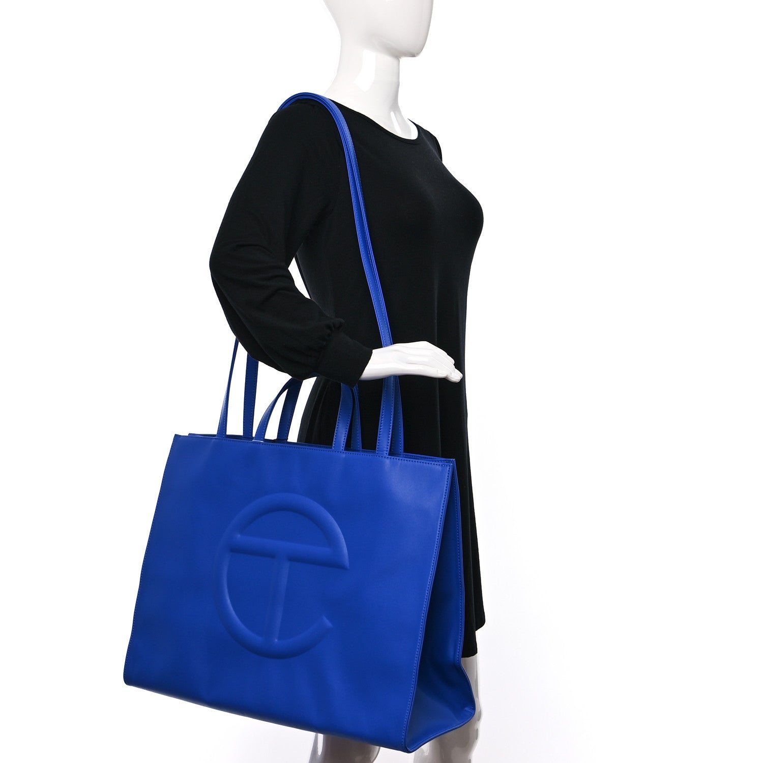 Telfar Vegan Leather Large Shopping Bag Painters Tape 2 of 8