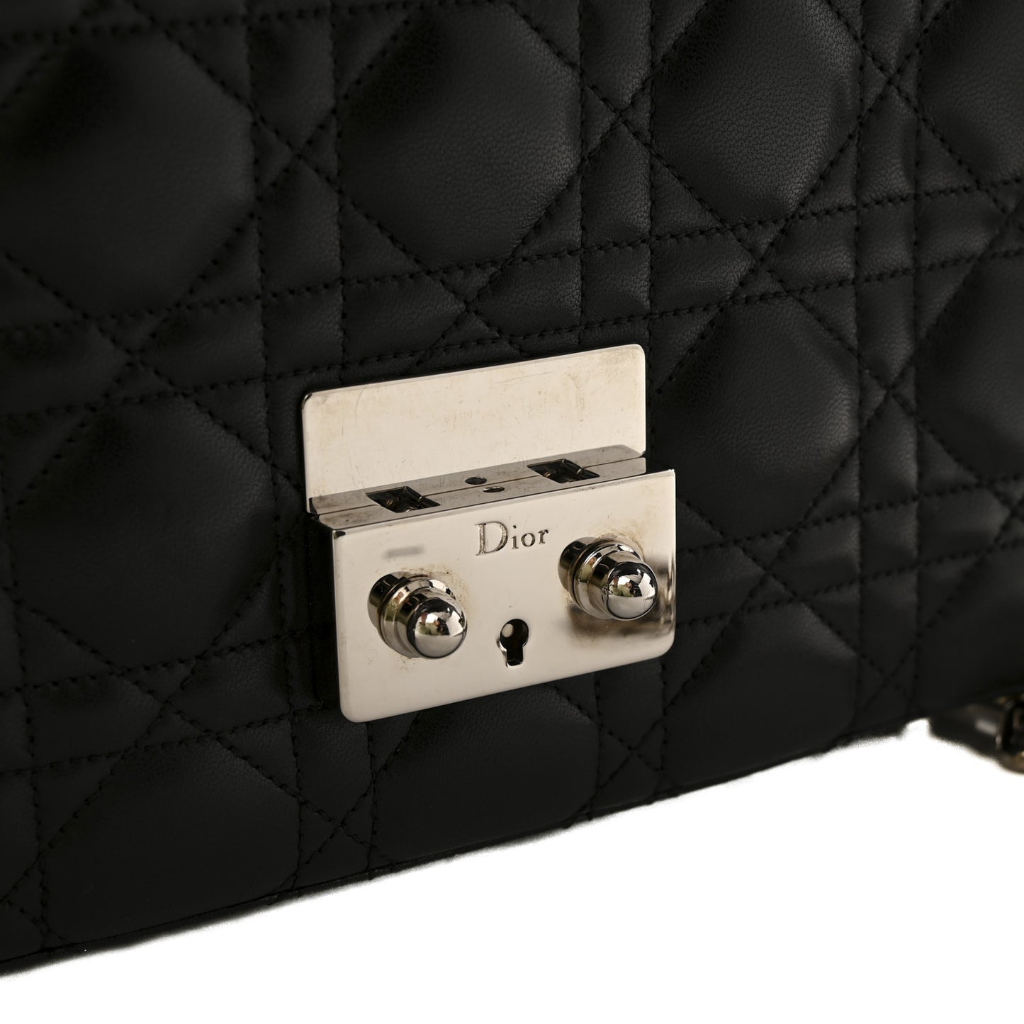 Lambskin Cannage Medium Miss Dior Flap Black