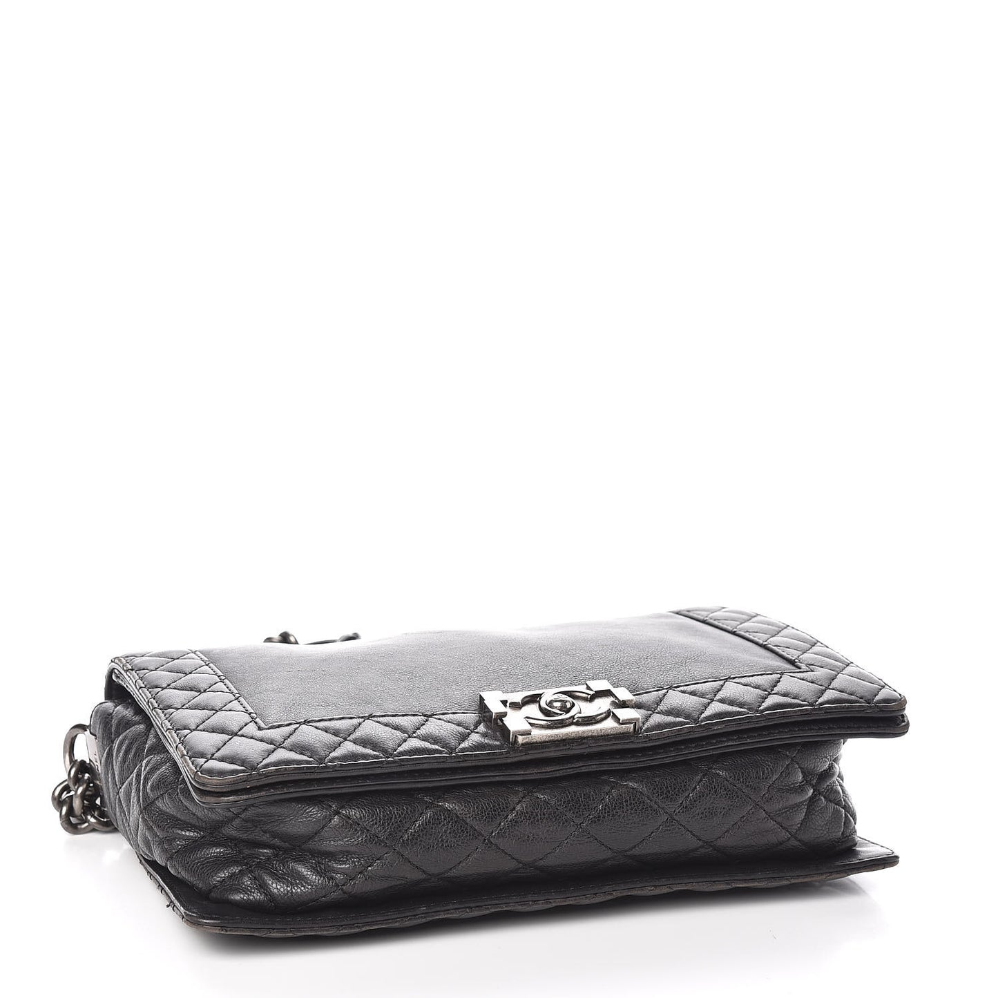 Calfskin New Medium Boy Reverso Flap Black