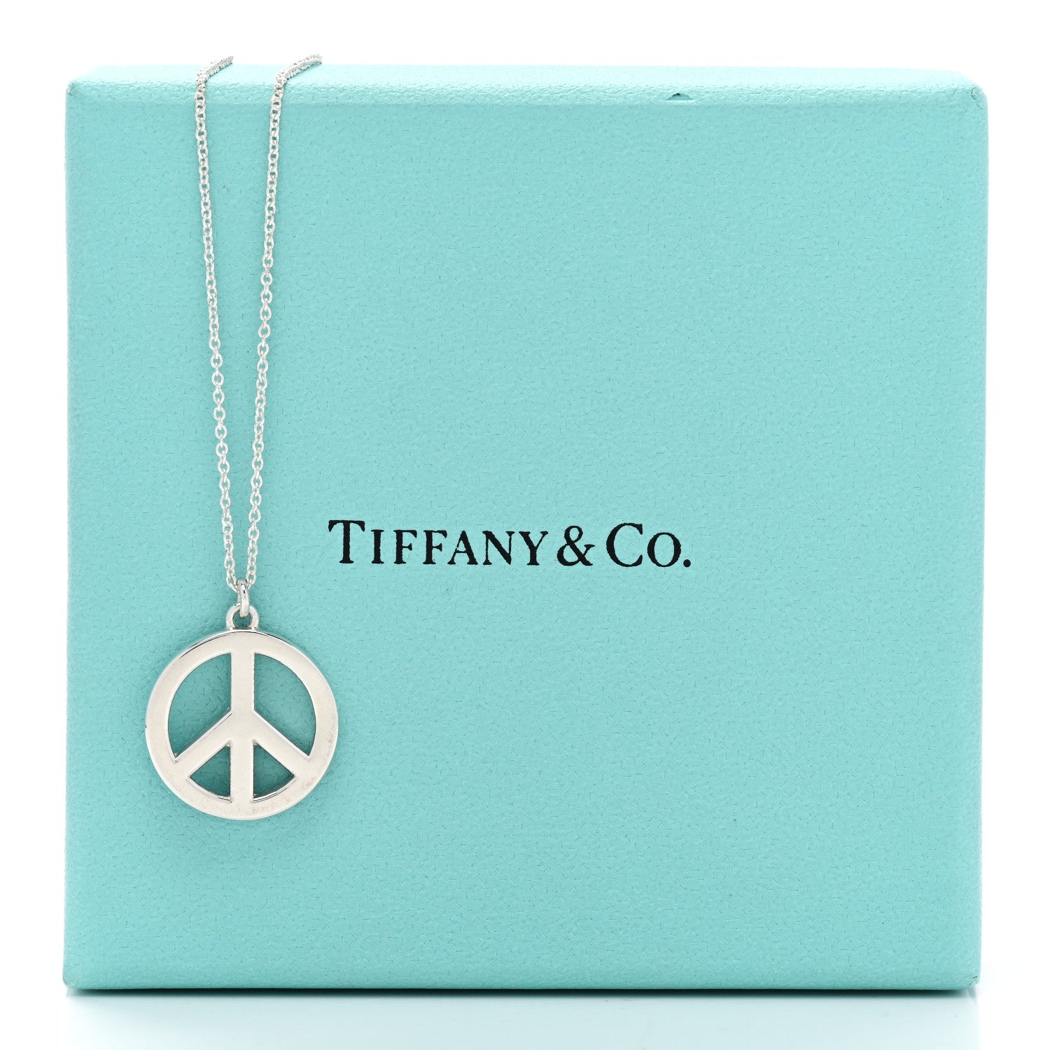 Tiffany Sterling Silver Peace Pendant Necklace 6 of 6
