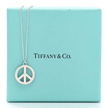 Tiffany Sterling Silver Peace Pendant Necklace 6 of 6
