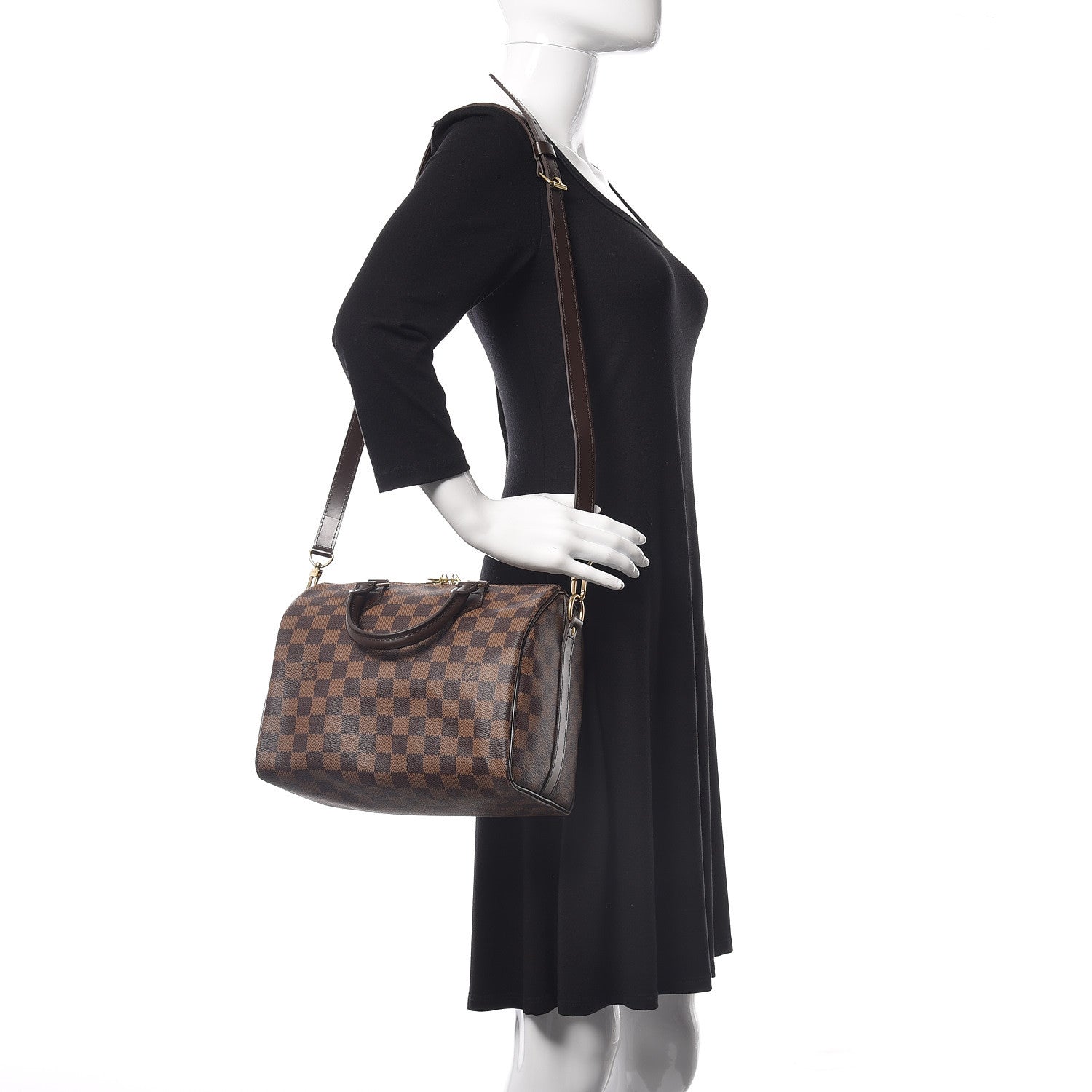 Louis Vuitton Damier Ebene Speedy Bandouliere 25 2 of 9