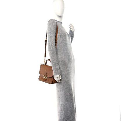 Miu Miu Goatskin Madras Shoulder Bag Cuoio 2 of 17