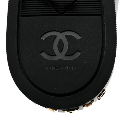 Chanel Lambskin Grosgrain Cap Toe Sneaker Mules 40 Black 8 of 8