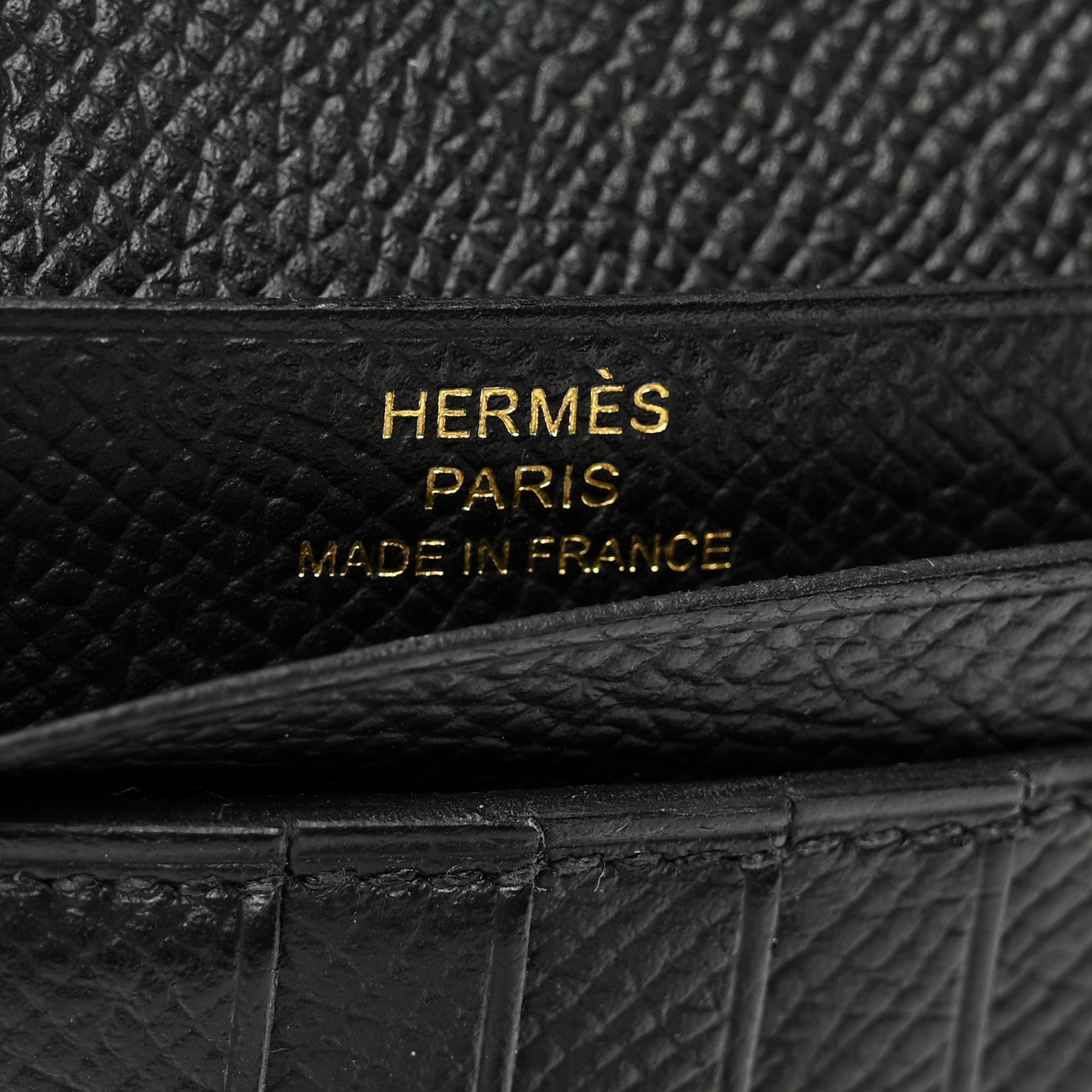 Hermes Epsom Bearn Compact Wallet Black 6 of 7
