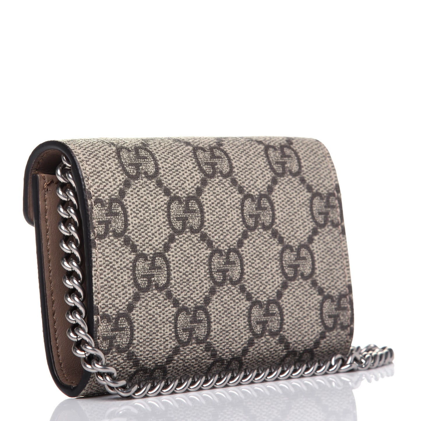 GG Supreme Monogram Dionysus Coin Purse Taupe
