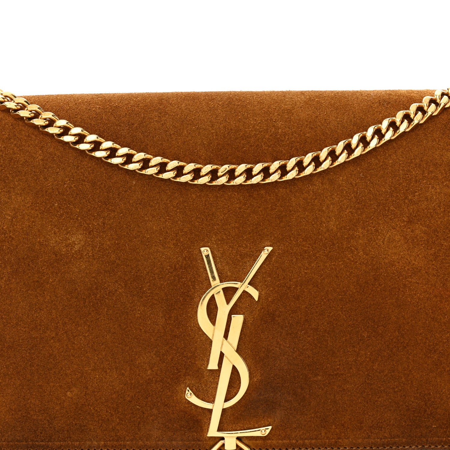 Saint Laurent Suede Classic Monogram Kate Tassel Satchel Light Ochre 8 of 10