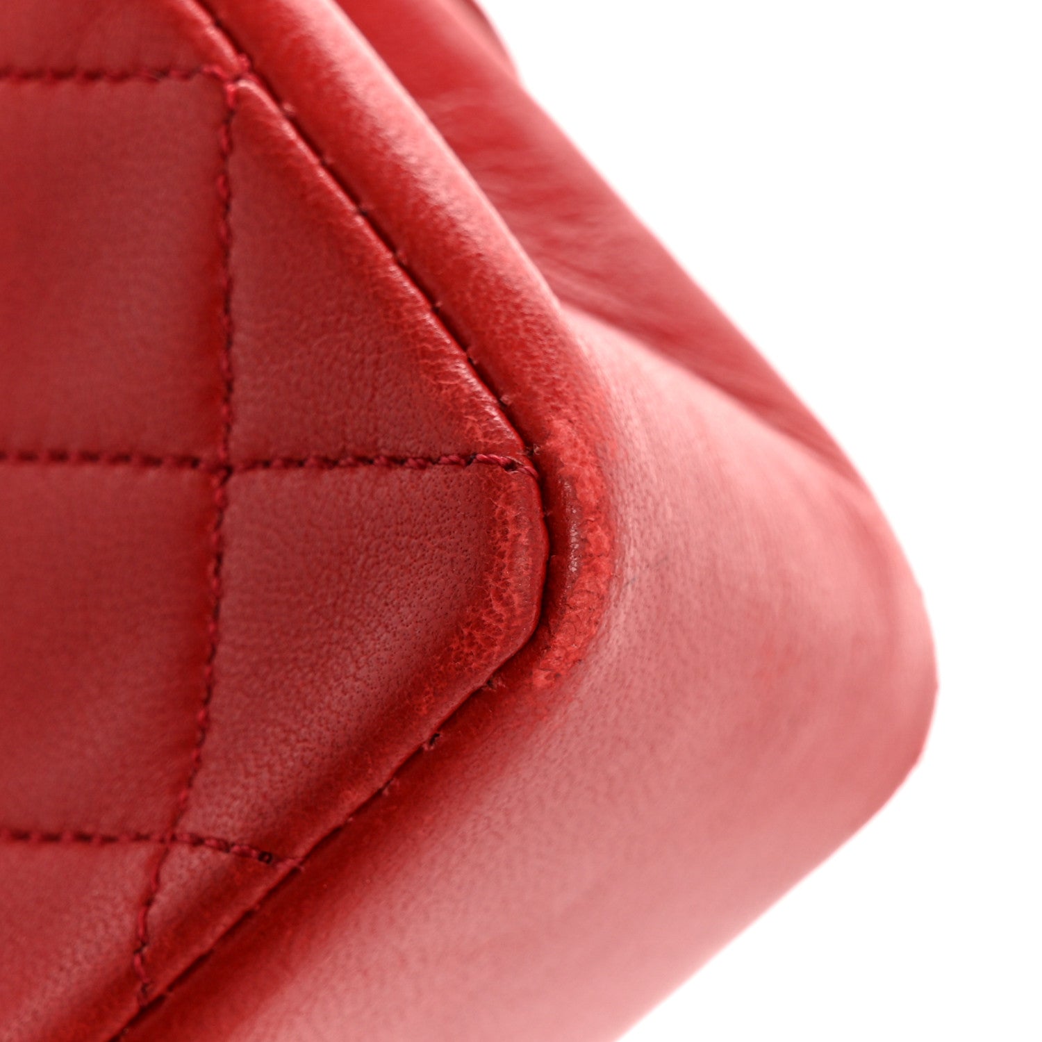 Chanel Lambskin Quilted Extra Mini Flap Red 13 of 15