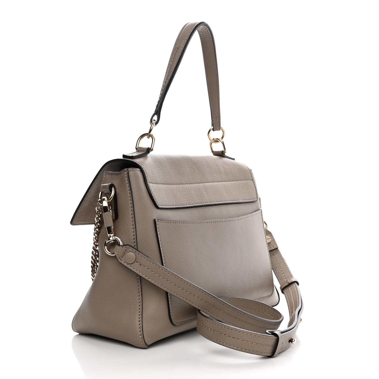 Chloe Calfskin Medium Faye Day Shoulder Bag Motty Grey 3 of 17