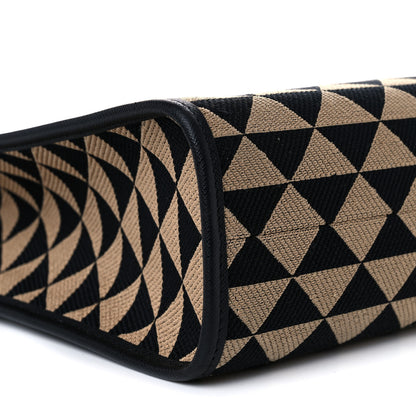 Prada Jacquard Saffiano Triangolo Symbole Embroidered Large Tote Black Corda 8 of 9