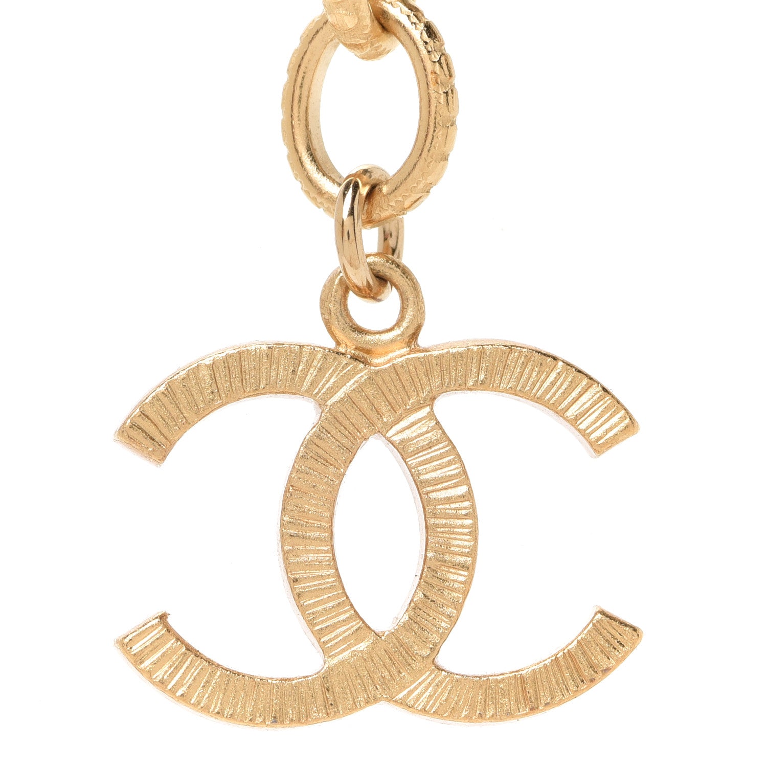 Chanel Calfskin Crystal Chain Camellia Belt 80 Black Gold 5 of 5
