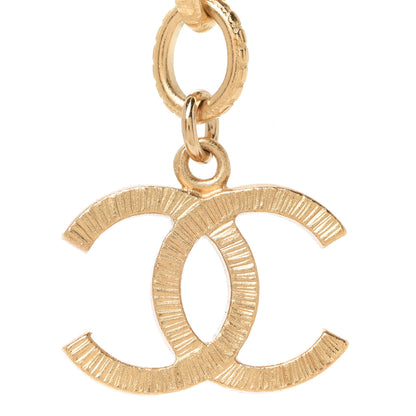 Chanel Calfskin Crystal Chain Camellia Belt 80 Black Gold 5 of 5