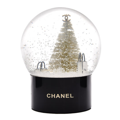 Chanel Glass Christmas Tree Shopping Bag Snow Globe 1 of 4