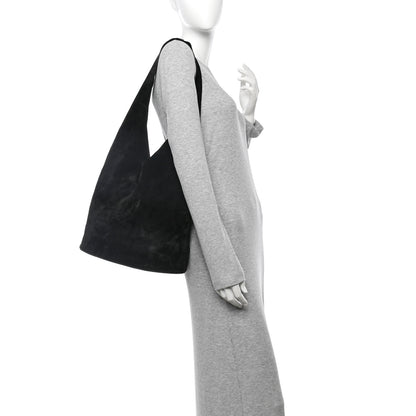 The Row Suede Bindle Bag Black 2 of 8