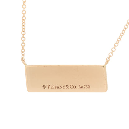 Tiffany 18K Rose Gold Diamond Return To Tiffany Bar Pendant Necklace 5 of 7