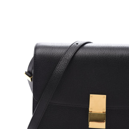 Celine Goatskin Medium Classic Box Flap Bag Black 9 of 10