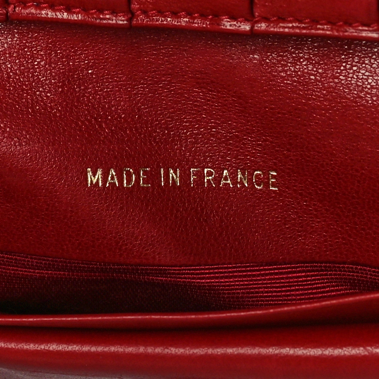 Chanel Calfskin Diamond Stitched French Wallet Red 7 of 14