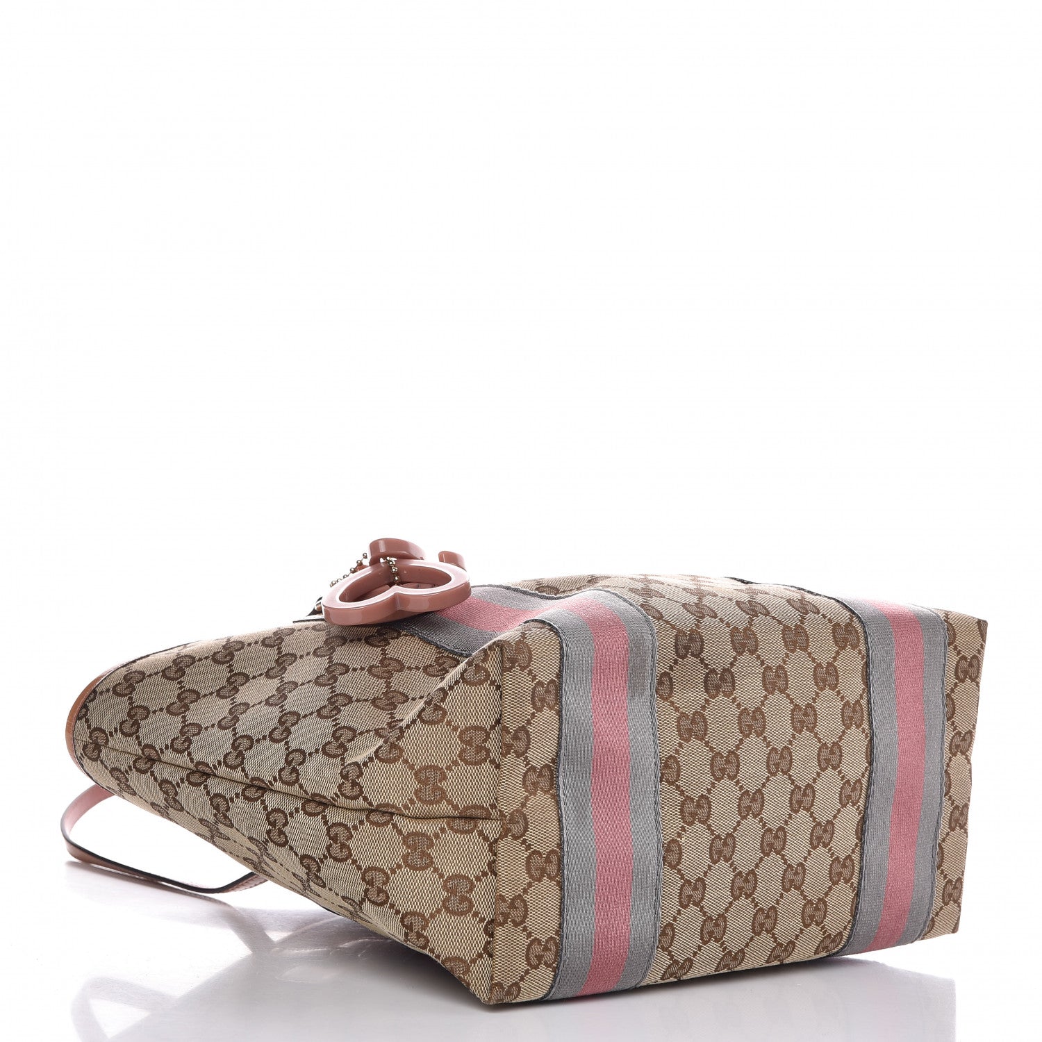Gucci Monogram Patent Web Jolie Tote Bag Pink 4 of 10