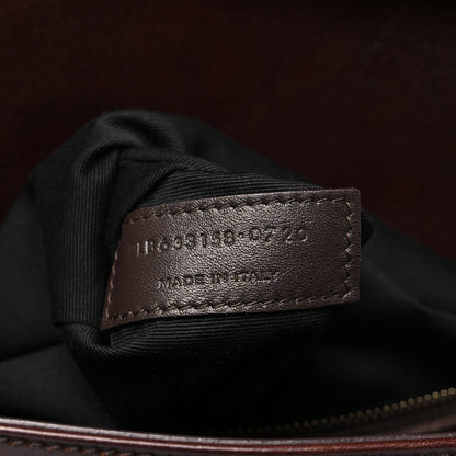 Saint Laurent Calfskin Woven Monogram Medium Niki Chain Satchel Burnt Brown 7 of 11