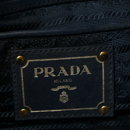 Prada Soft Calf Chain Tote Blue 5 of 8
