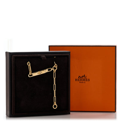 Hermes 18K Yellow Gold Diamond PM Kelly Chaine Lariat Necklace ST 4 of 4