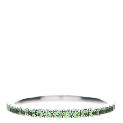 Tiffany 18K White Gold Tsavorite Metro Ring 4 3 of 6