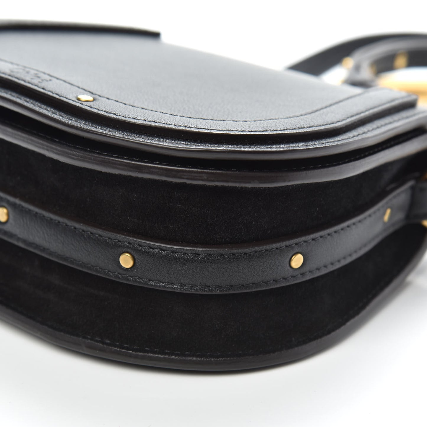 Calfskin Small Nile Bracelet Bag Black