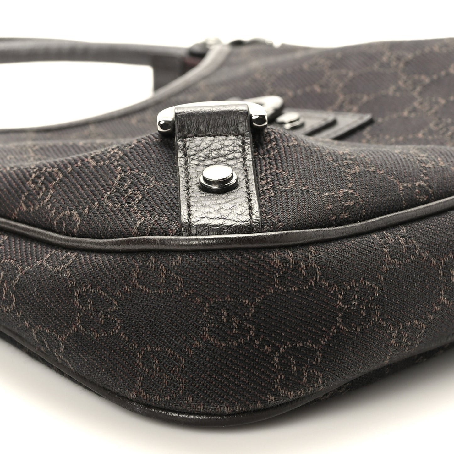 Denim Monogram Abbey D Ring Hobo Brown