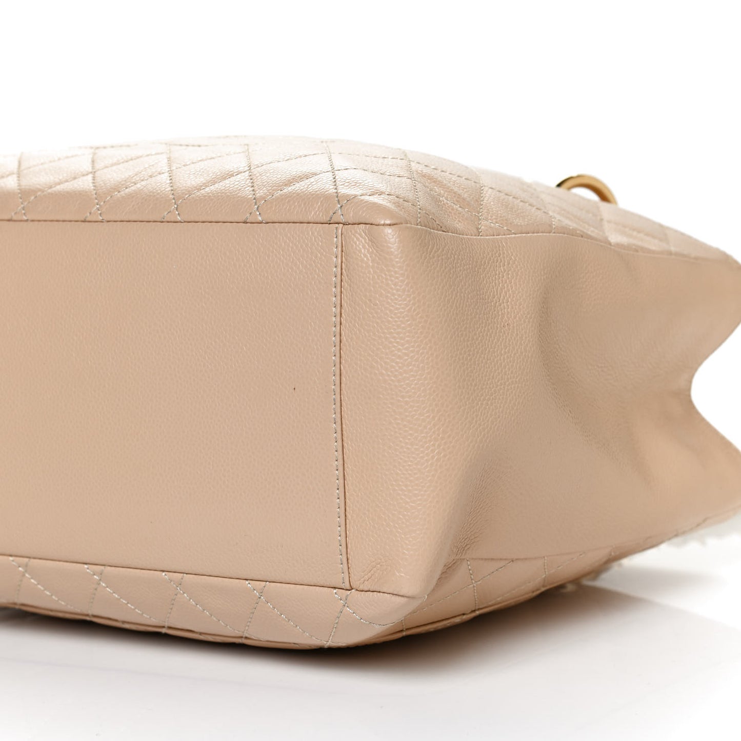 Caviar Quilted Grand Shopping Tote GST Beige