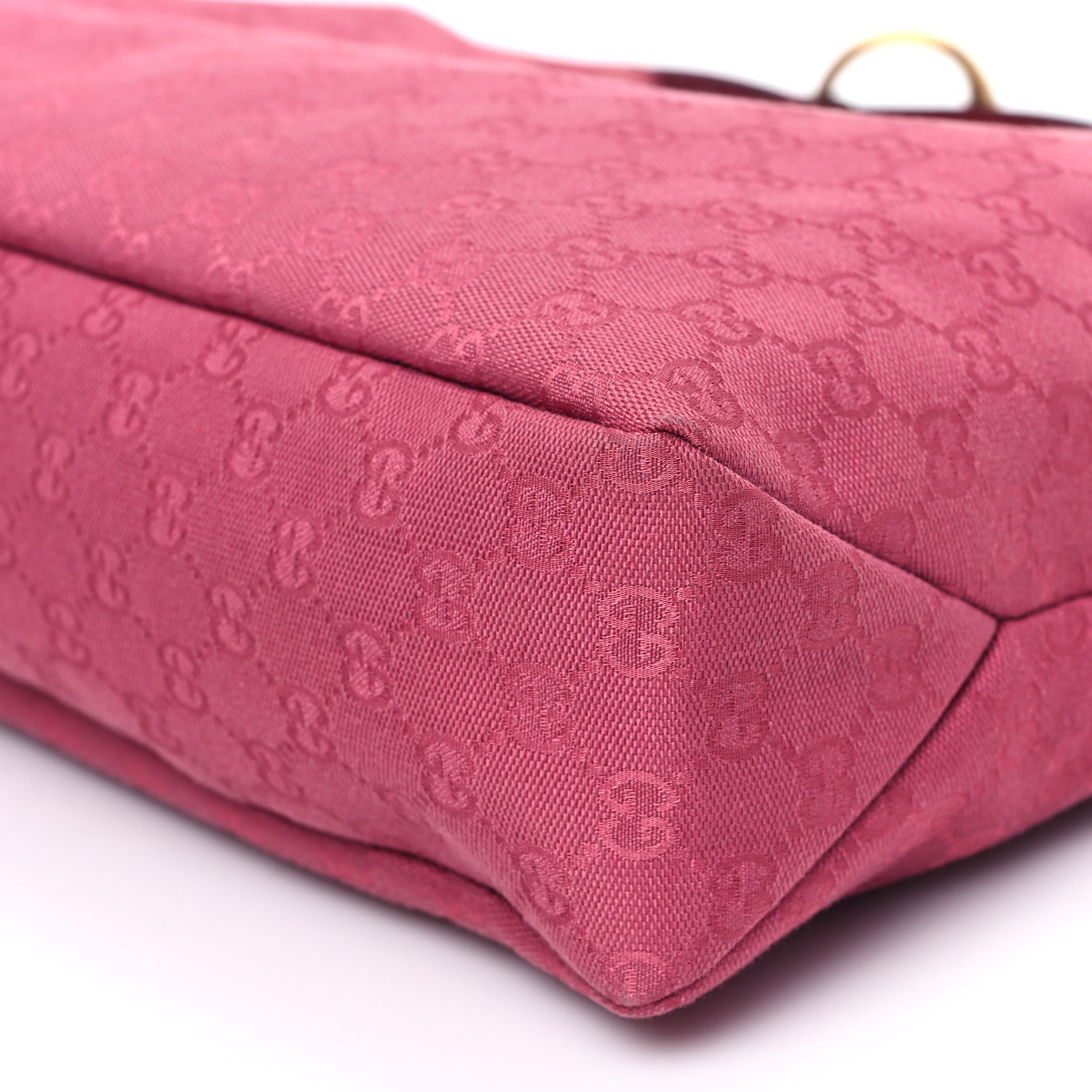 Gucci Monogram Medium Horsebit Chain Hobo Fuchsia 10 of 12