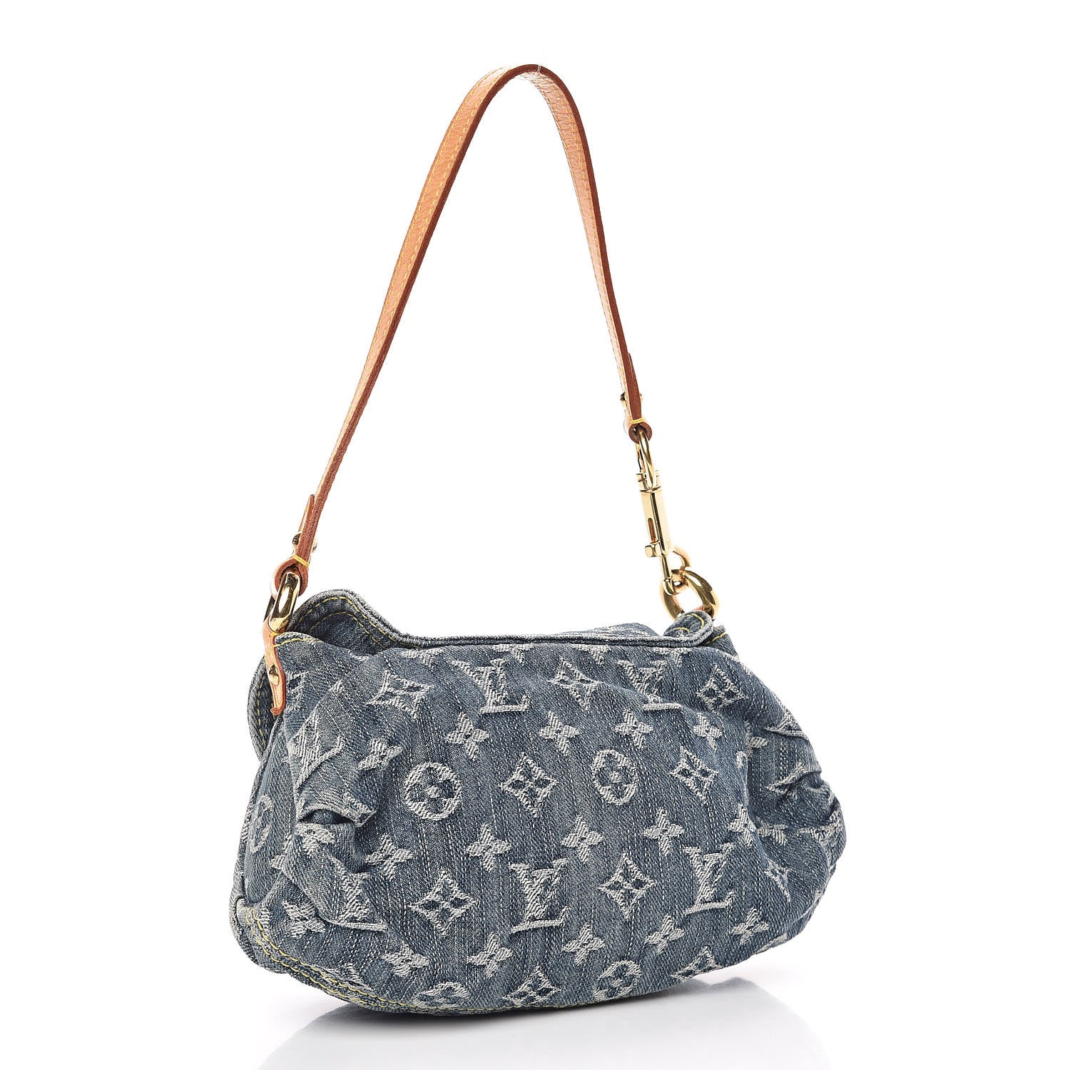 Louis Vuitton Monogram Denim Mini Pleaty Blue 3 of 10