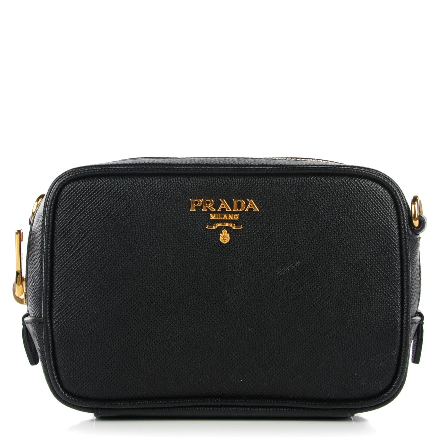 Saffiano Mini Camera Crossbody Black